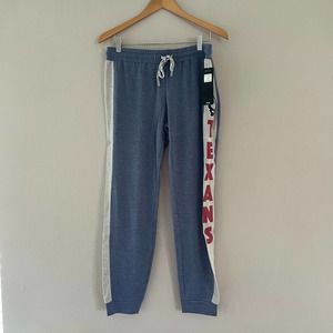 NFL Women's Houston Texans Prodigy Pant Jogger Sleepwear Cuffed Blue